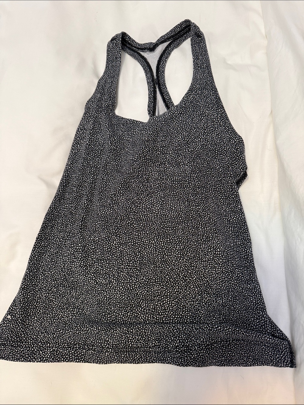 lululemon athletica Black with White Speckle Racerback Tank